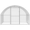 Outdoor Chicken Coop 9.8'x65.6'x6.6' Galvanized Steel