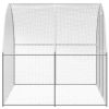 Outdoor Chicken Coop 9.8'x52.5'x6.6' Galvanized Steel